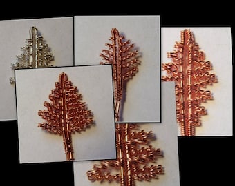 COMBO Tutorial Package~ Evergreen Trees Expanded Tutorial for Embellishments and Wire Woven Mini Three D Trees