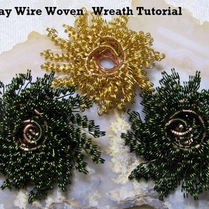 Holiday Wire Woven Wreath~ Brooch, Pendant, or Ornament Tutorial