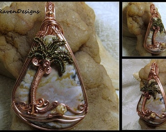 Palm Tree~~~~~~~Triple Wire Weave Palm Tree and Pendant Tutorial, Complete Detailed Photos and Instructions