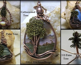 Three Wire Woven Trees Tutorial, Palm Trees and Cottonwood, Only Trees