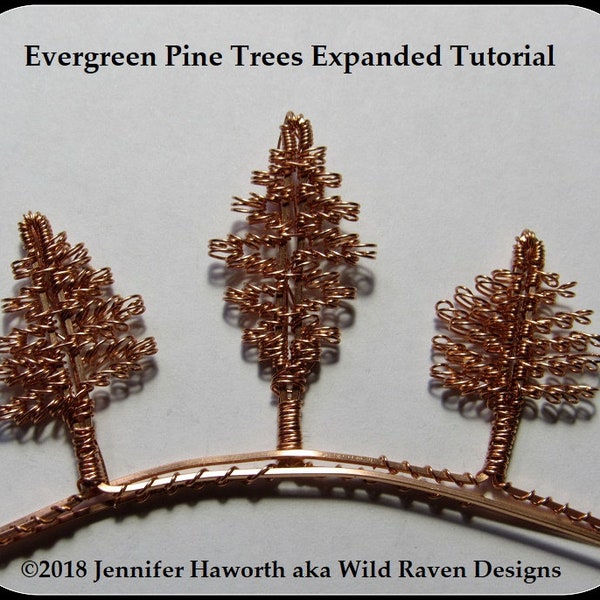 Evergreen Pine Trees Expanded Tutorial for Embellishments ONLY TREE TUTORIAL~(3 Trees) ~ Please read the full description.