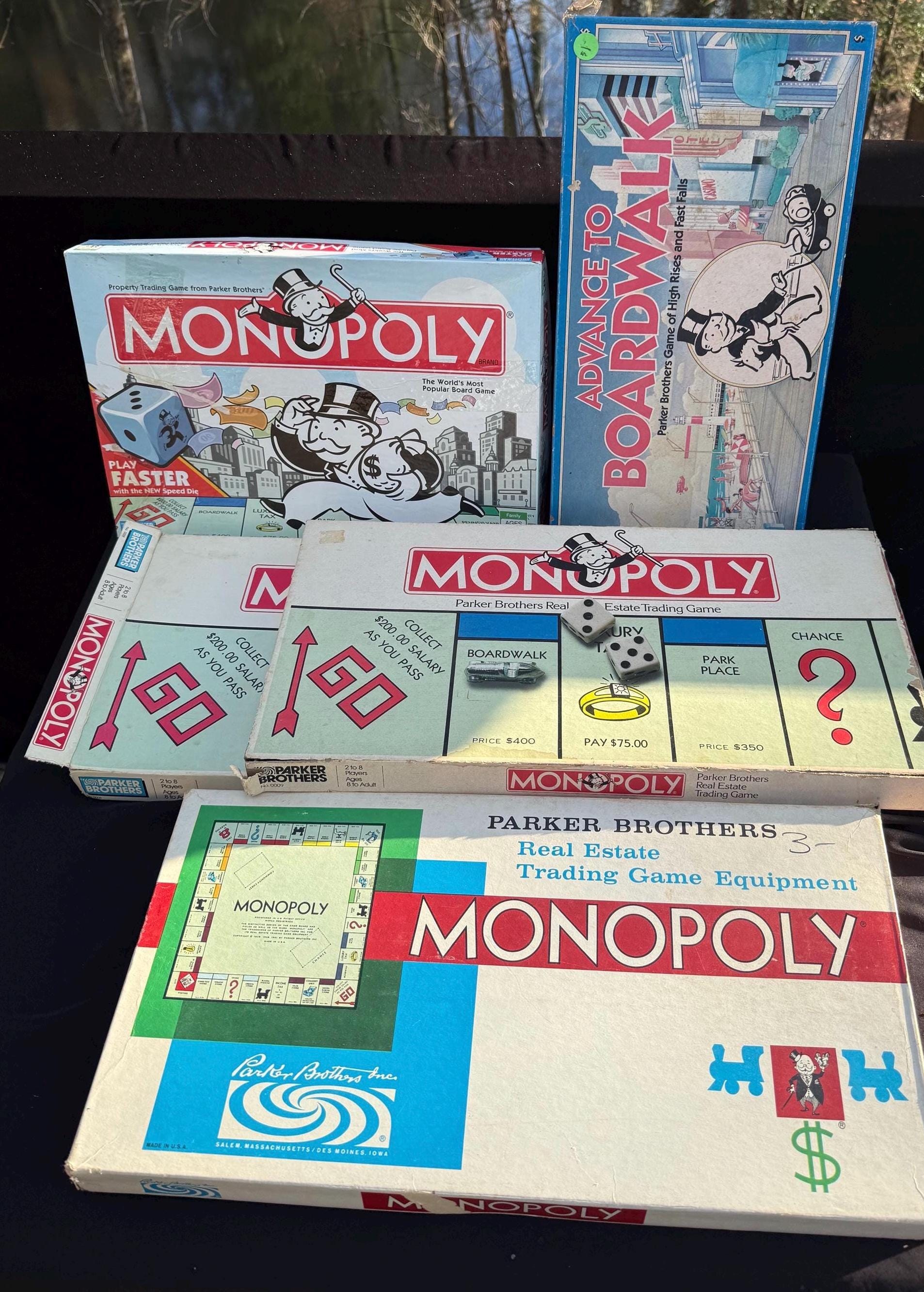 ヴィンテージモノポリーゲーム5個セット（全5種類、年代別、完全版