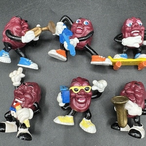 1980’s Applause California Raisins PVC Figure Lot Of 6 Nice! -3