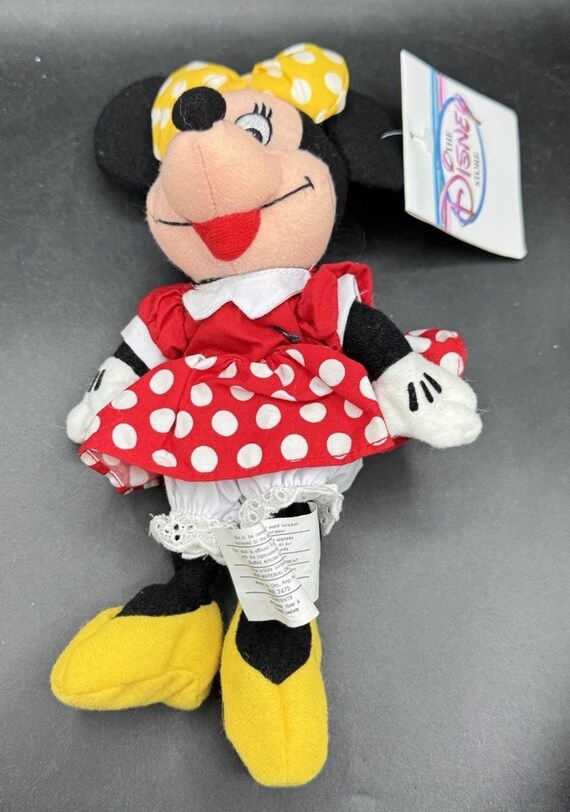 1990 年代のヴィンテージ、ディズニーストアのイエロー リボン ミニー