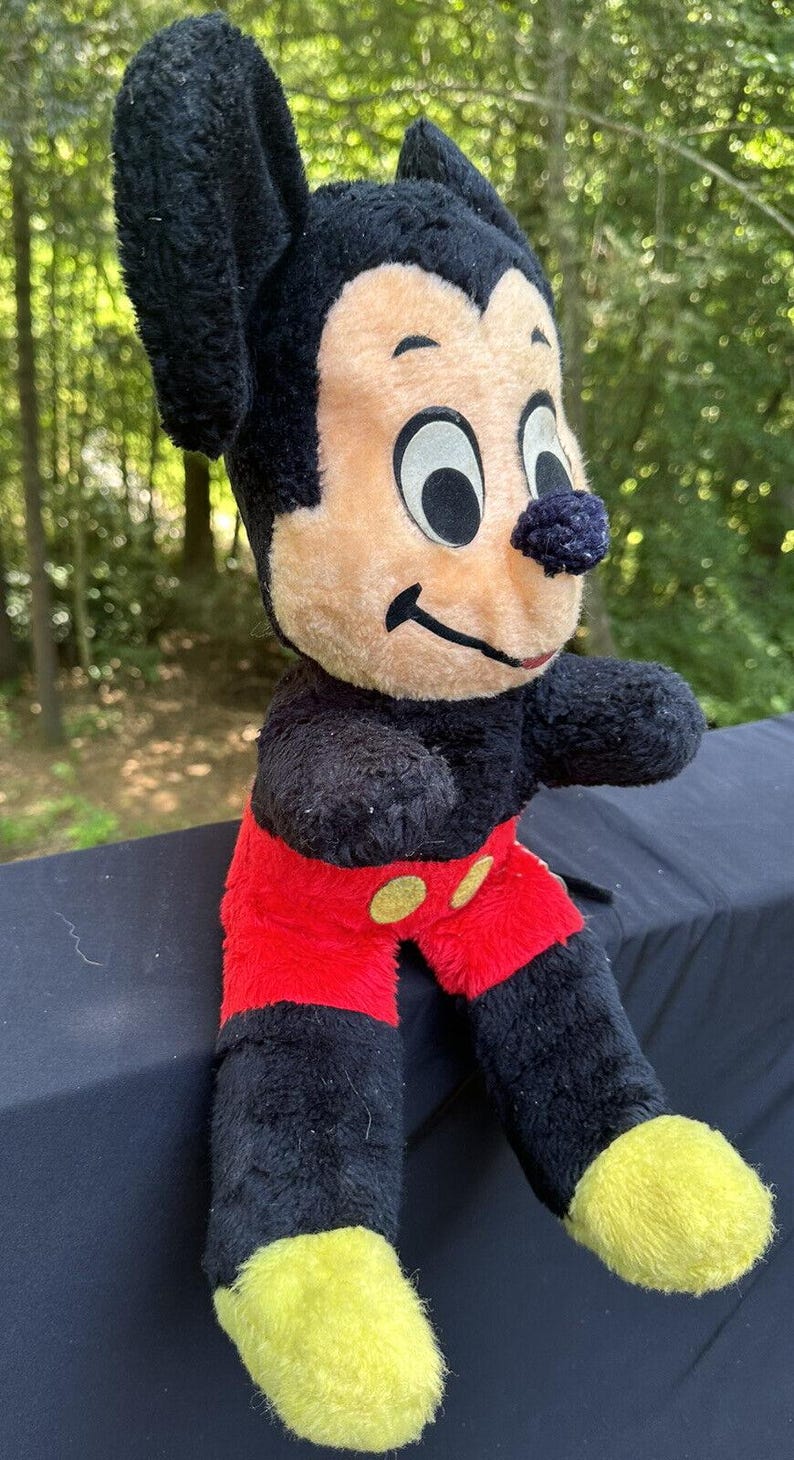 Rare Vintage 21” Disney Walt Disney Characters Mickey Mouse Plush W/ Tail & Tag image 3