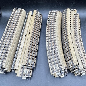 12 Each Märklin H0 Track Curve Straight Electric Train Track Hollow Profile #38