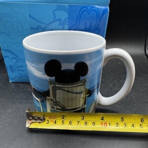 New 1990’s Disney Jumbo MICKEY MOUSE Coffee Mug Beach Vacation Ocean In Box! NWT image 9
