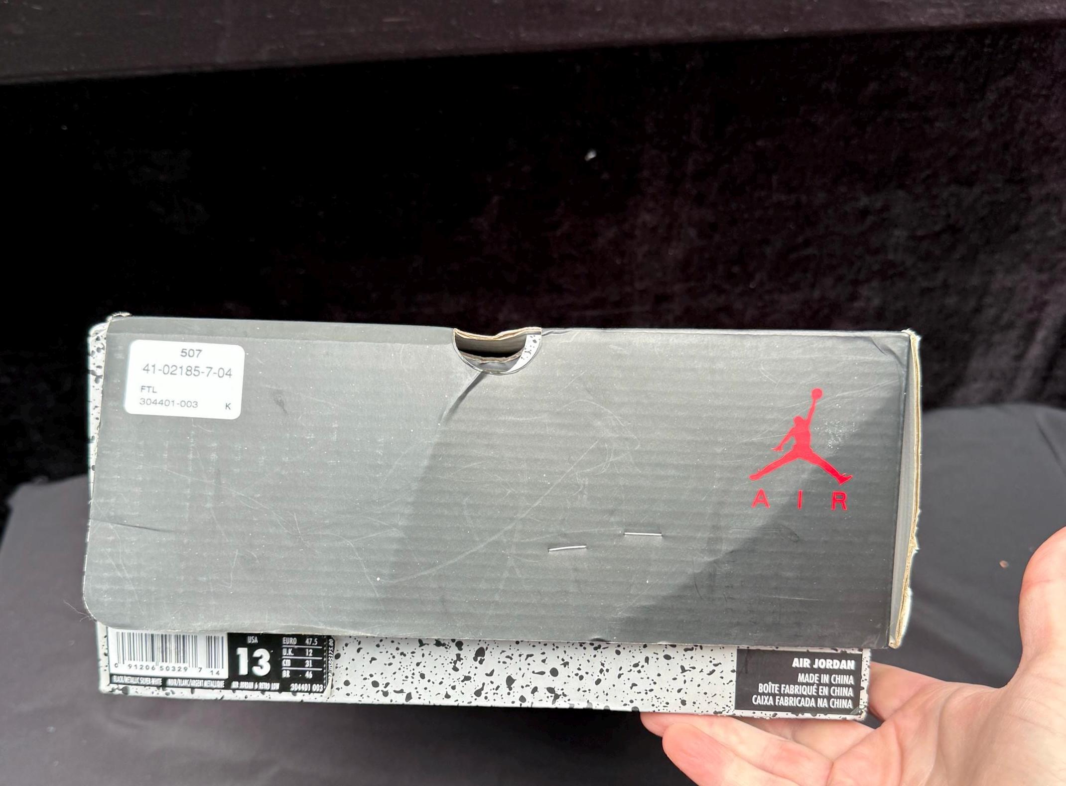 AIR JORDAN VI 6 Low Retro Size 13 White/Black 100% Authentic! Rare AIR JORDAN VI 6 Low Retro Size 13 White and Black Brand  main image 2