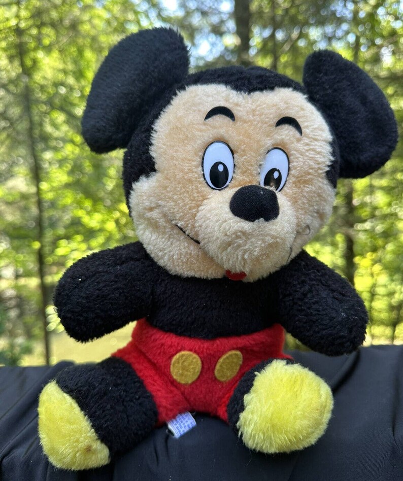 Peluche de Mickey Mouse de Disneyland Walt Disney World, años 50, recuerdo - S21 imagen 2