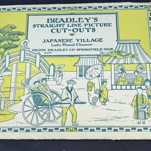 Rare bambole di carta ritagliate giapponesi LULU MAUD CHANCE Milton Bradley, 1920, perfette!
