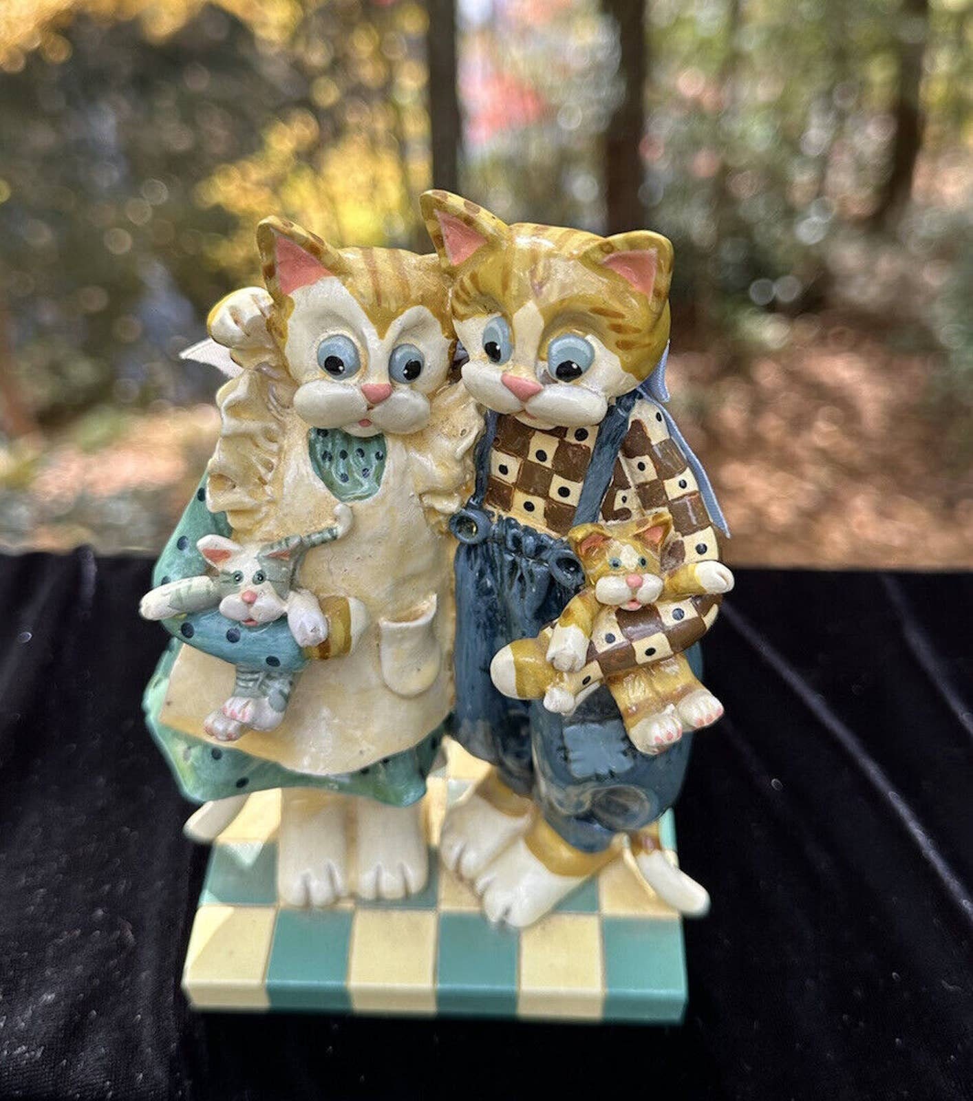 1997 Donna Little Enesco Kitt'in Little Resin Cat Figurine Kitty