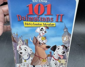 101 Dalmatians II 2 VHS Patchs London Adventure Disney Clamshell