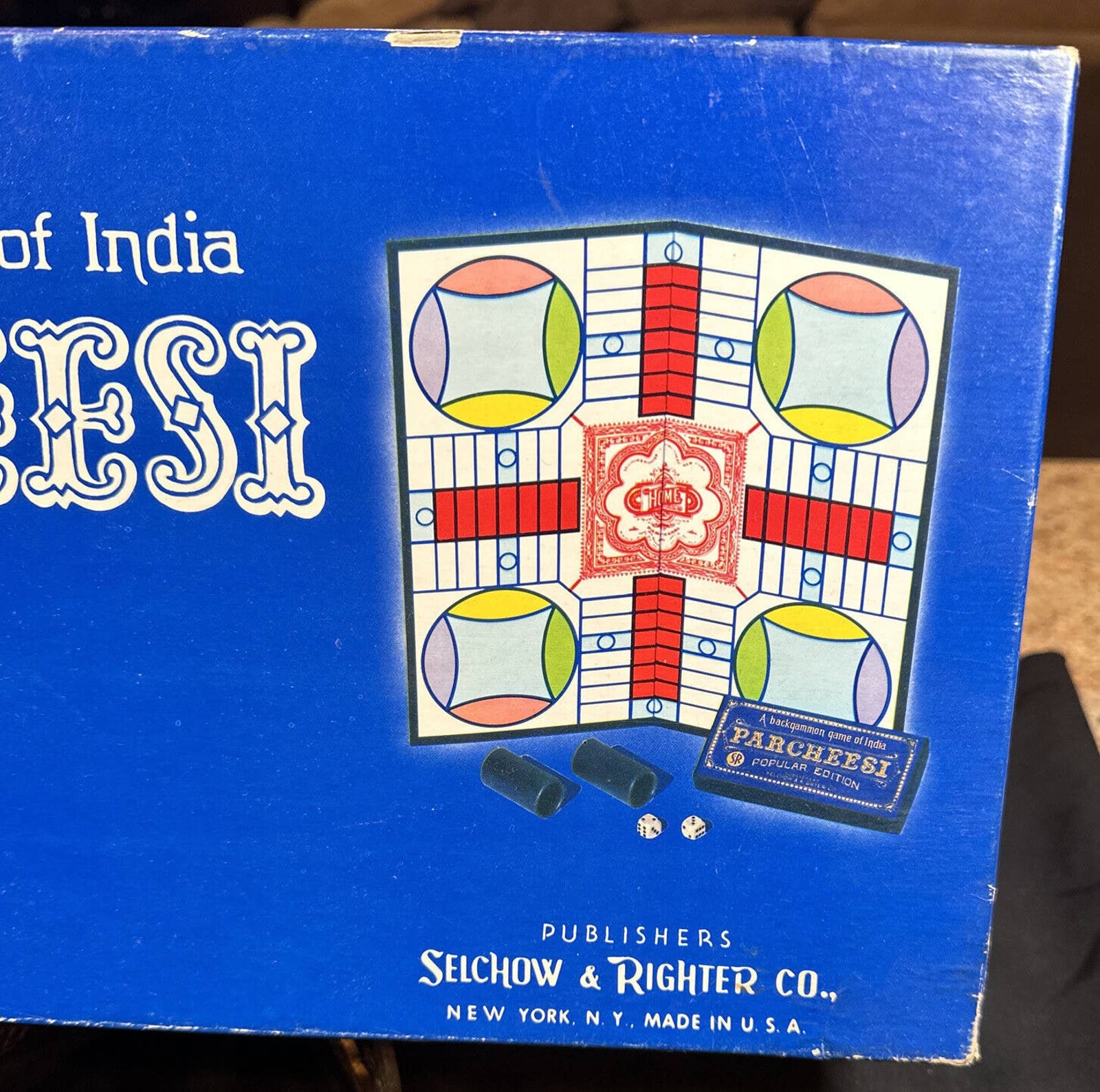 Pezzi Di Ricambio Per Gioco Da Tavolo Parcheesi Vintage Selchow & Righter, Pedine E Coppe