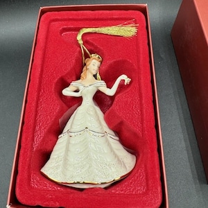 Lenox BELLE&#39;S CHRISTMAS ORNAMENT Beauty and the Beast Mint in Box -4D