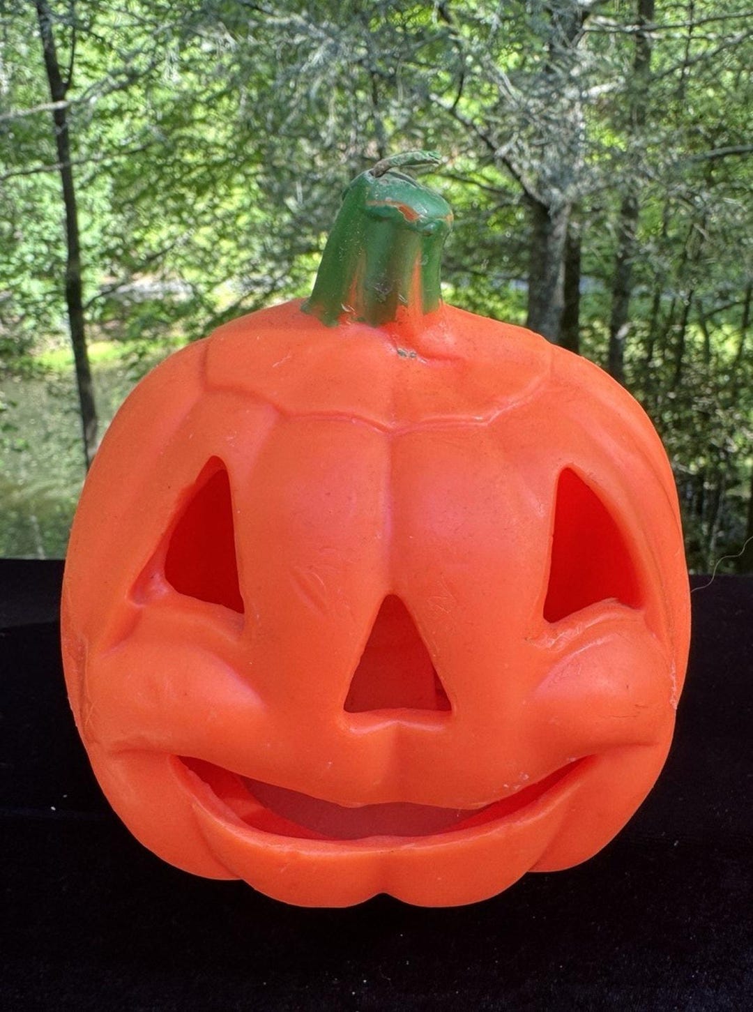 Vintage Gurley Halloween Large 6 Inch Full Face Pumpkin Jack O Lantern ...