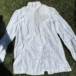 Barbizon Pajama Set Bright White 1960’s Lingerie Lace Size Medium MCM EUC!