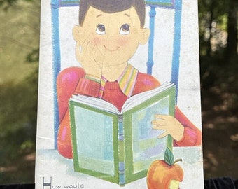 Rara tarjeta de felicitación americana de la década de 1960 "Navidad en otras tierras" Libro de muñecas para niños -S28