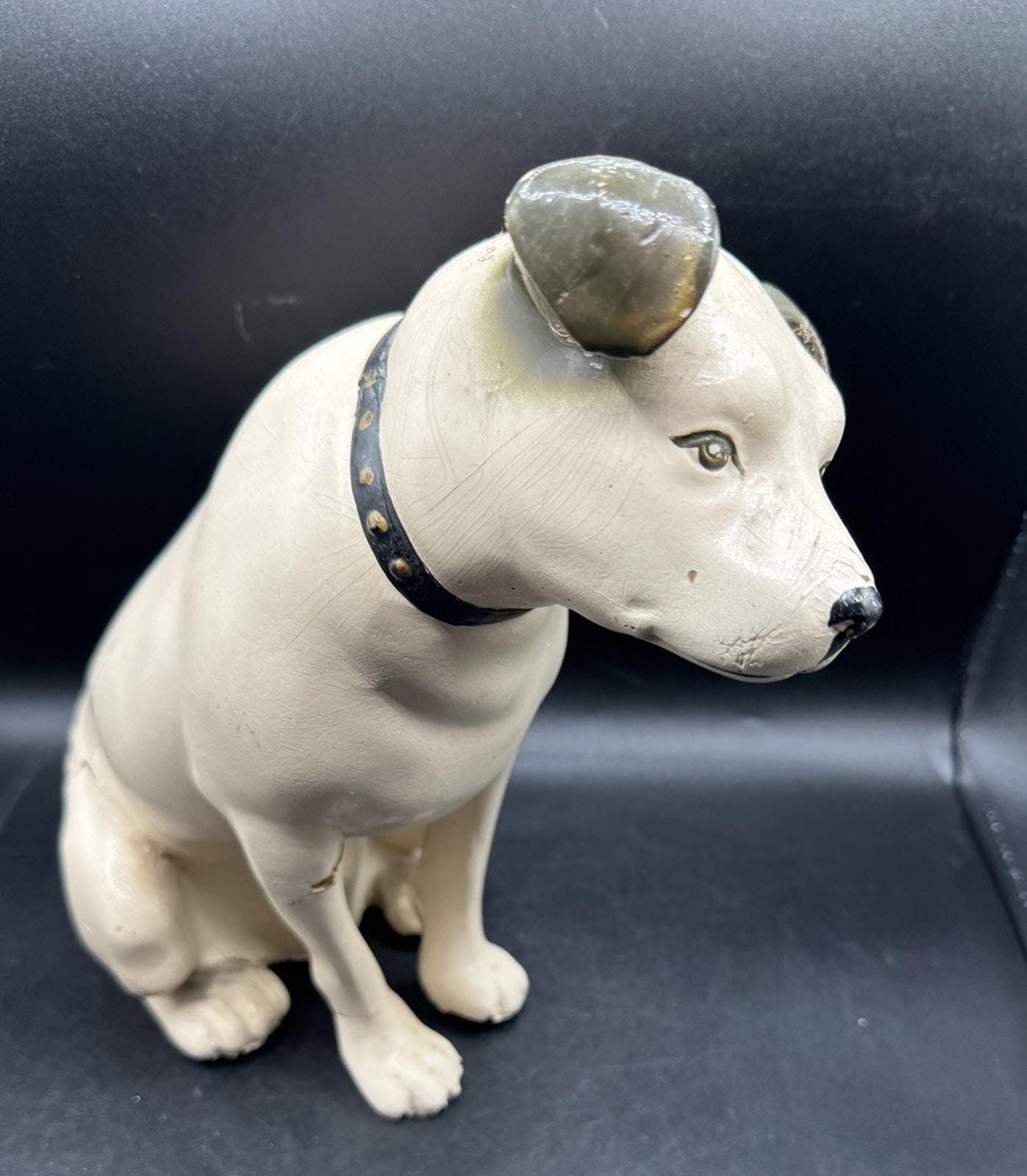当時本物！1970年代 USA/RCA社 等身大 nipperニッパー 店舗用 Nipper Dog Figurine the RCA Victor His Master's Voice Gramophone
