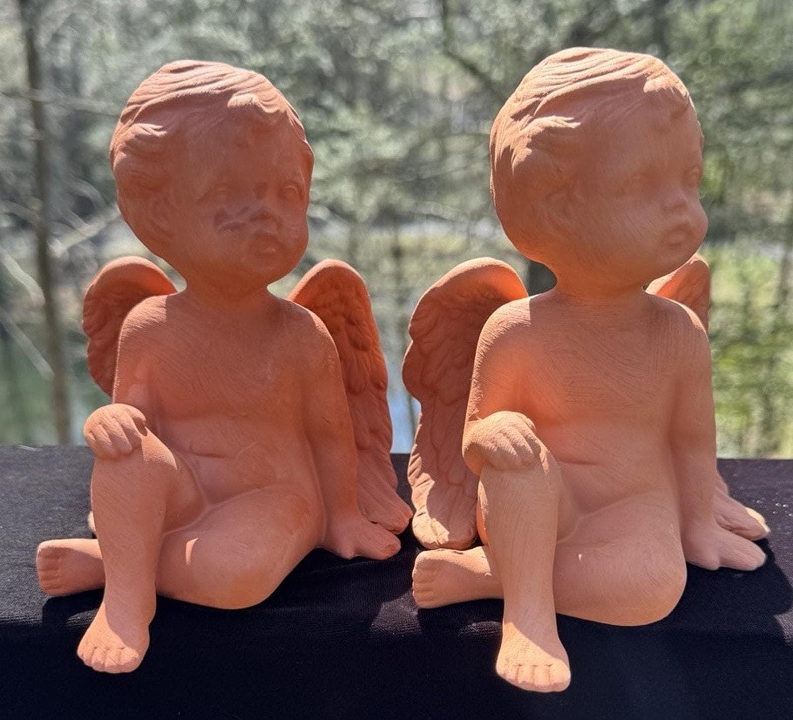 陶器人形　美術品　置物　天使と夢みる子供 陶器人形 美術品 置物 天使と夢みる子供 【公式通販】