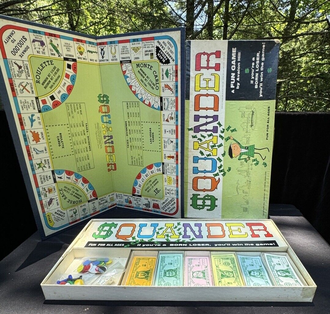 Squander Example 1965 Avalon Hill Squander Slide Pursuit Game Complete Amazing Condition ...