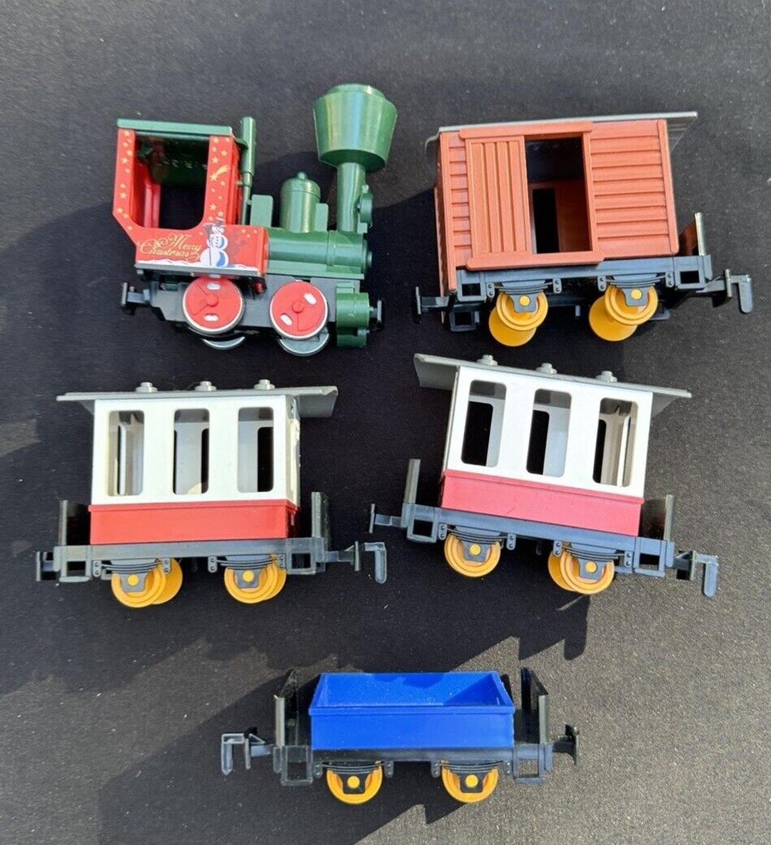 Lehmann GNOMY 990 Christmas Train Cars Vintage Made West Germany