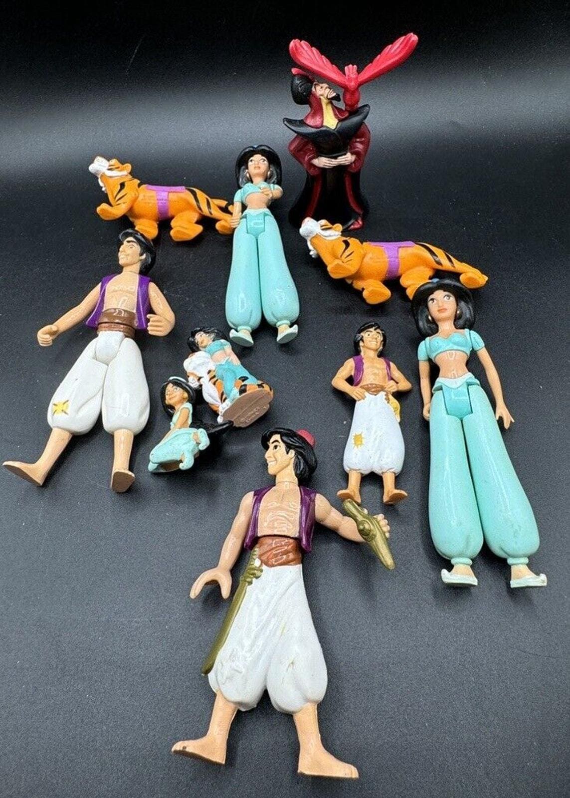 10 Vintage Walt DISNEY 1990's ALADDIN Action Figure Toys 10 Vintage Walt DISNEY 1990's ALADDIN Action Figure Toys