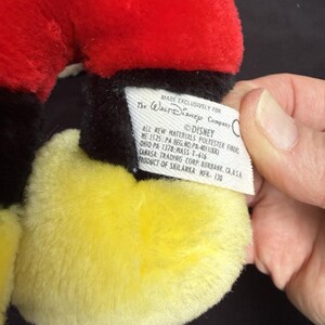 Peluche vintage Mickey Mouse en peluche poupée Walt Disney World Disneyland image 8