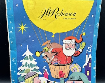 Excellent! Rare Robinson’s Department Store Christmas Santa Claus Coloring Book 1958 -#1