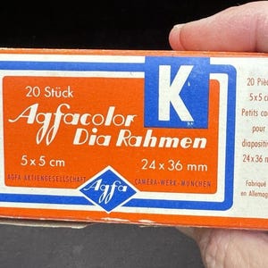 AGFACOLOR DIA-RAHMEN Glass Slide Frames slide holders In Box -C15