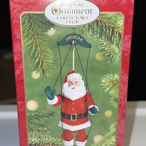 Brand NEU 2001 Markenzeichen Weihnachtsmann MARIONETTE Puppe Ornament Club Exclusive 3H