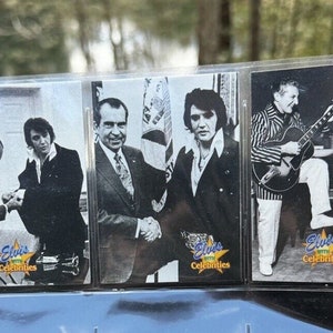 1992 Tarjetas coleccionables de Elvis Presley -La colección de Elvis con celebridades -3 Tarjetas