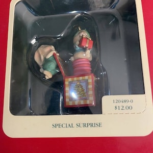 ¡NUEVO! Vintage 1992 Carlton Cards Heirloom Especial Sorpresa Adorno de árbol de Navidad -B
