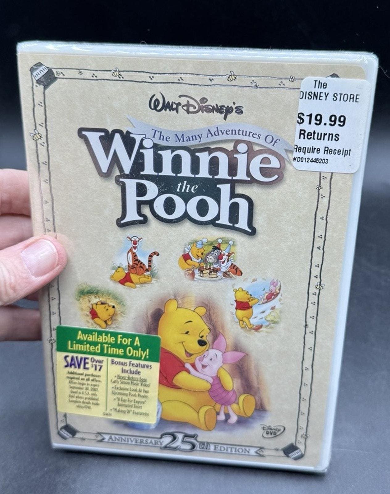 New Disney Many Adventures of Winnie the Pooh 25th Anniversary Ed