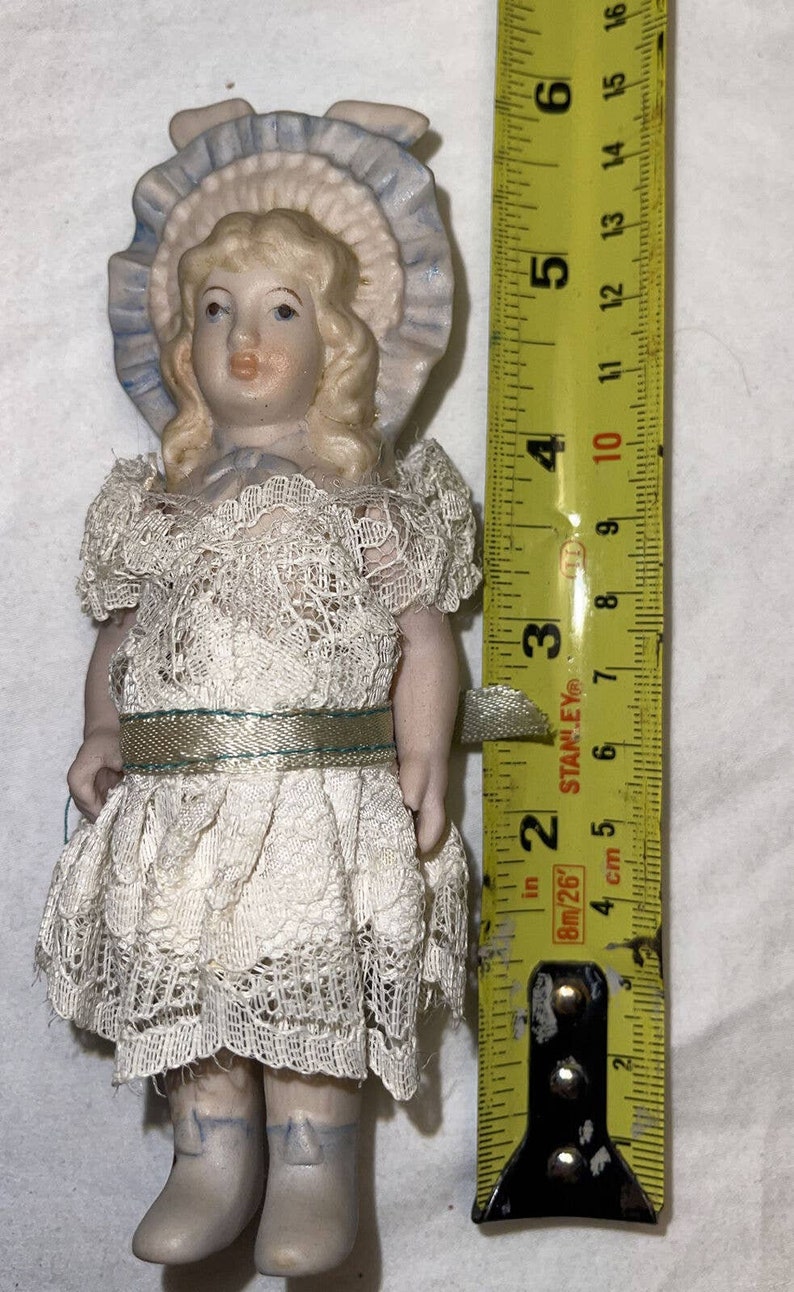 Antique Bisque English Doll Wood Handmade 6 Copyright Etsy