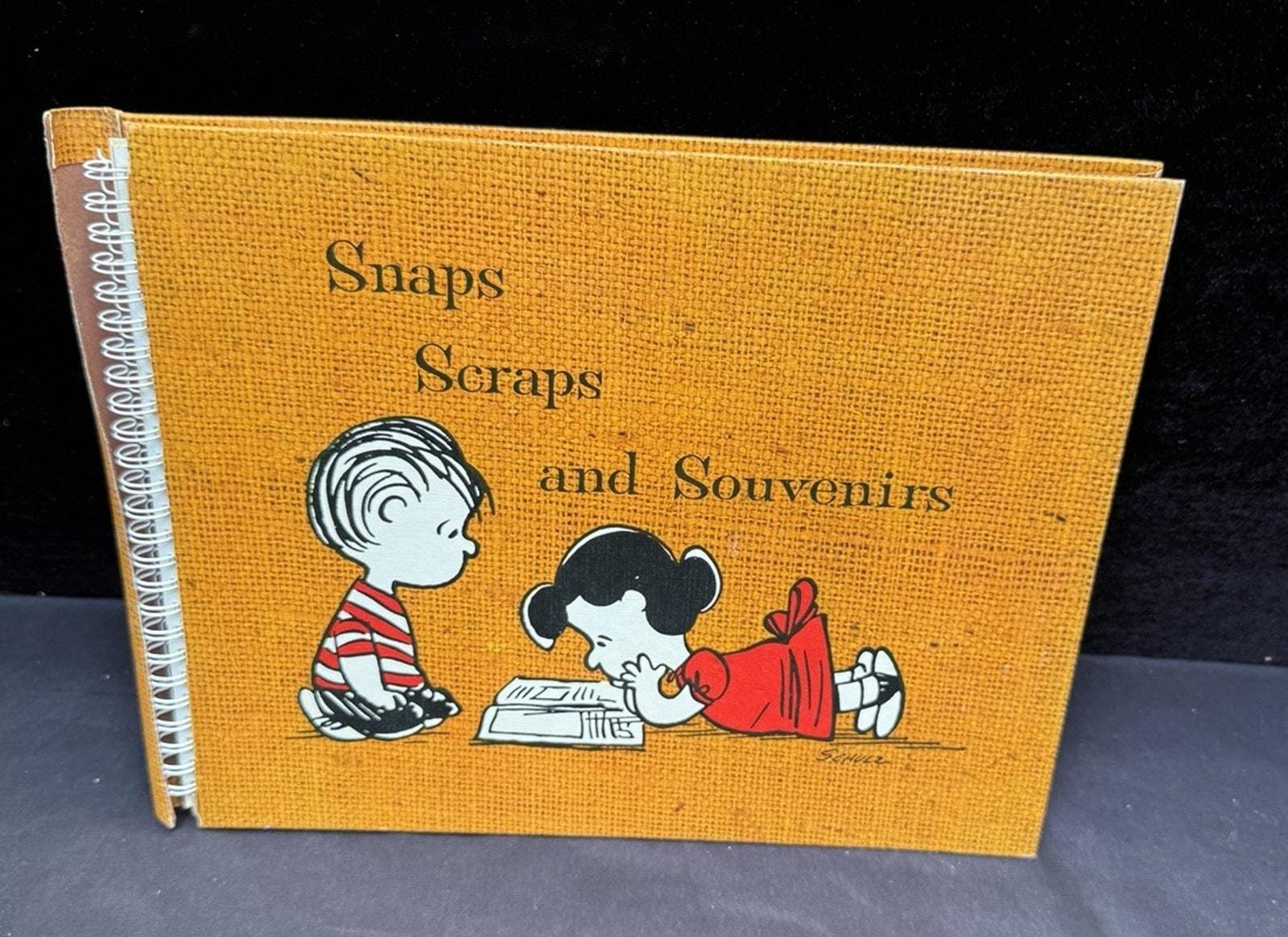 1967 Snoopy Snaps Scraps Souvenirs Book Peanuts Hallmark Scrapbook 
