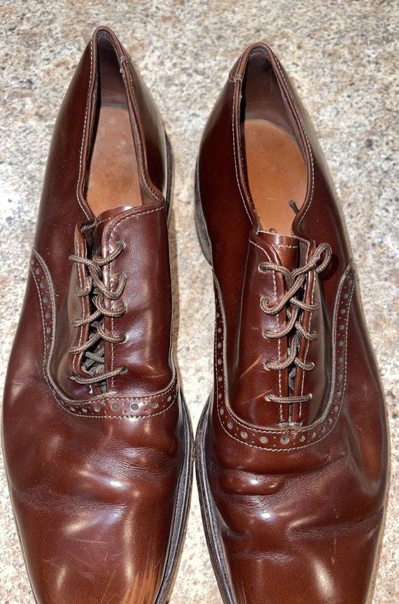 Mens Allen Edmonds Oxford Dress Shoes Red Leather… - image 7