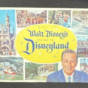 Official Vintage 1960 Walt Disney's Guide to Disneyland Souvenir