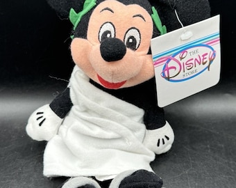VTG 1900 Mickey Mouse Toga zitzak pluche Disney Store-knuffeldier