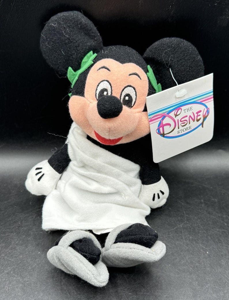 VTG 1900’s Mickey Mouse Toga Sitzsack Plüsch Disney Store Stofftier Bild 1