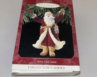 Ornement De Noël Hallmark 1995 - Joyeux Père Noël Ancien - Neuf Dans Sa Boîte