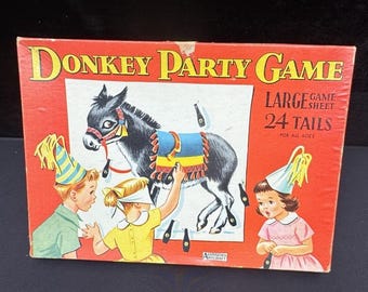 Jeu D'épingle à Queue D'âne Pour Enfants - Affiche 72x53 Cm Avec Autocollants - Idéal Pour Fêtes D'anniversaire