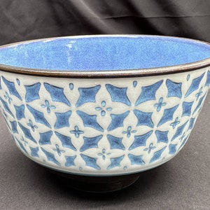 Danish Ceramic Bowl Danam Antik Blue White 4.25 X 7 