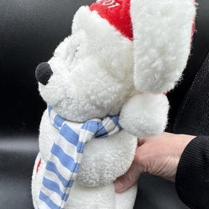 2001 Rare Disney Store Mickey Mouse Snowman Plush 12" Christmas Santa Hat image 4