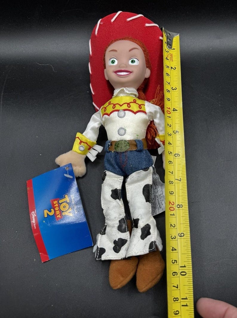 Brand New Vtg JESSIE from Toy Story 2 Disney Store Bean Bag Plush 11” image 5