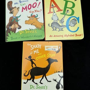 Helle und frühe Bordbuch Lot von 3 kleinen Dr. Seuss Bordbüchern - NEUwertig!