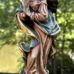 Antique wood carved virgin mary statue - Etsy 日本