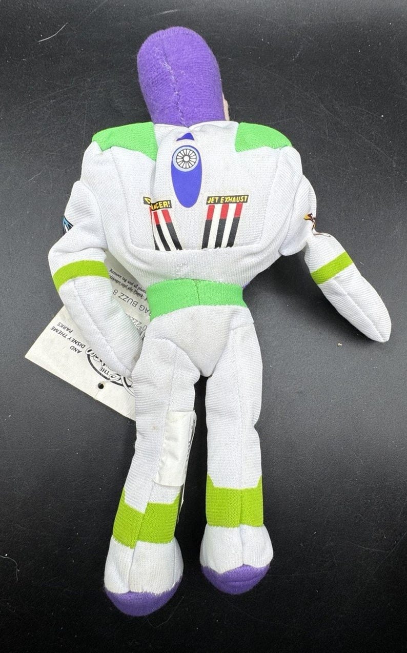 Brand New Disney Store Toy Story 1990’s Bean Bag Plush BUZZ LIGHTYEAR NWT! image 6