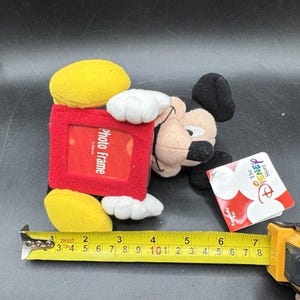 Disney Store Mickey Mouse Vintage Plush Toy Picture Frame New With Tags NWT! image 8