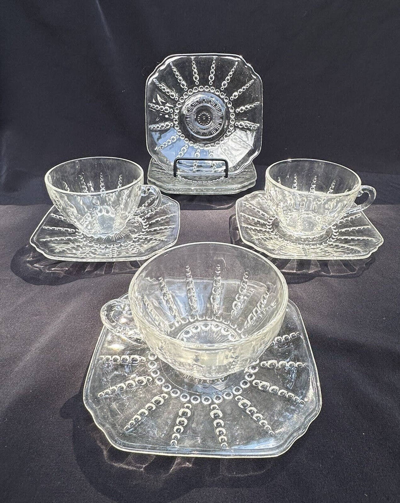 ヴィンテージ 1950 年代 フェデラル グラス クリア コロンビア バブル