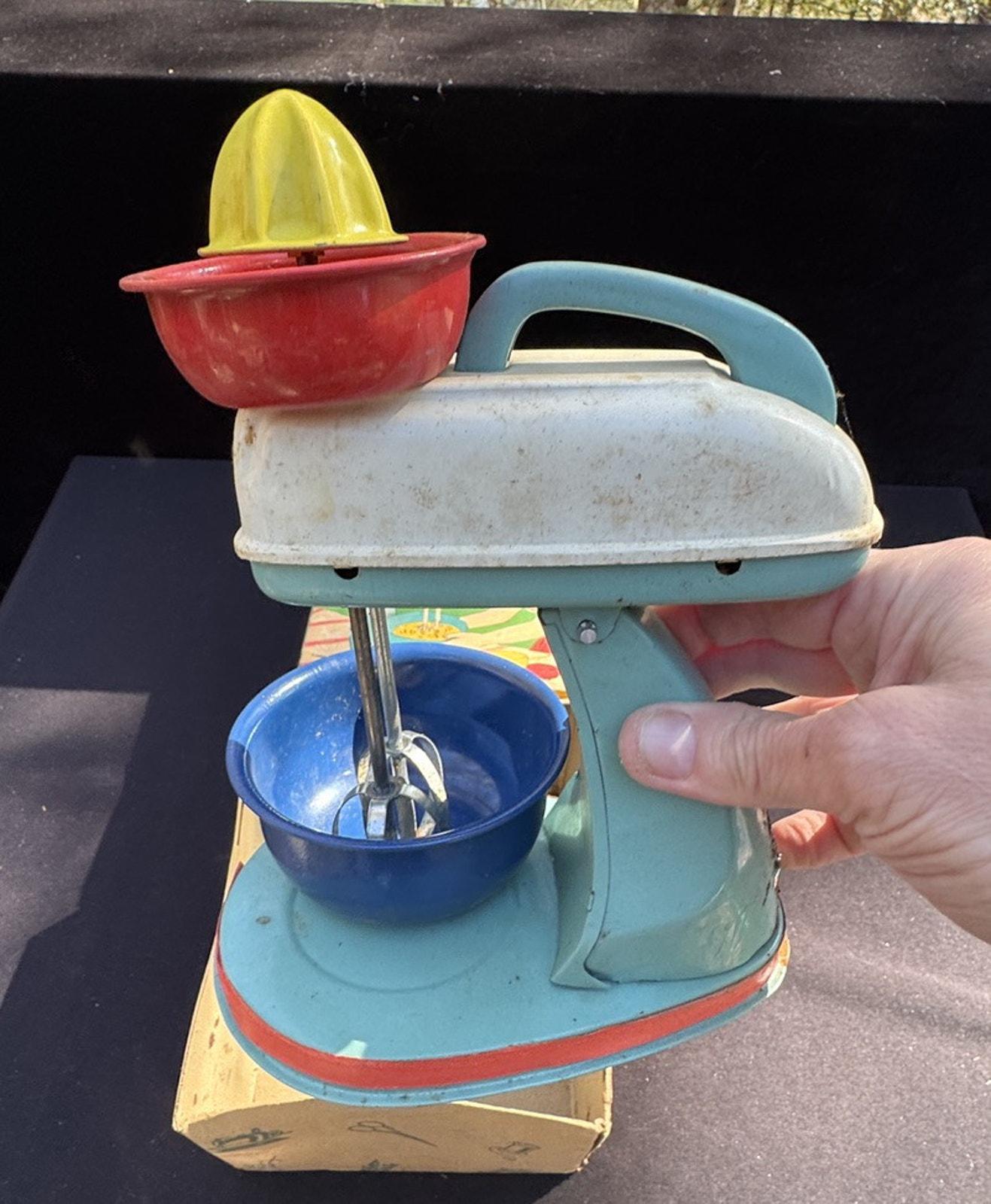 1950s ALPS Japanese Made Tin Junior Stand Mixer Juicer Beater